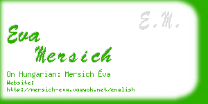 eva mersich business card